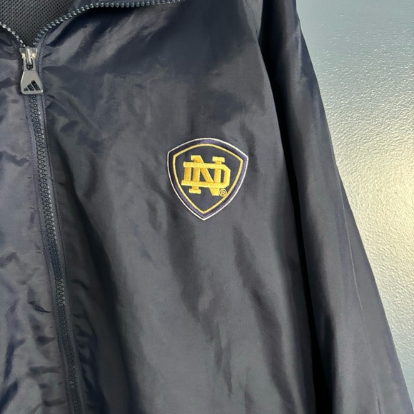 Vintage Adidas Notre Dame Fighting Irish WindBreaker Jacket Men's Sz L - Picture 2 of 14